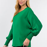 Long Sleeve Top W/ Shirring Sleeve