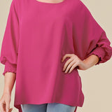 Dolman Sleeve Top W/ Smocked Sleeves