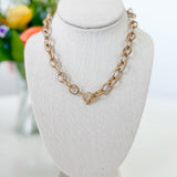 Metal Link Toggle Necklace