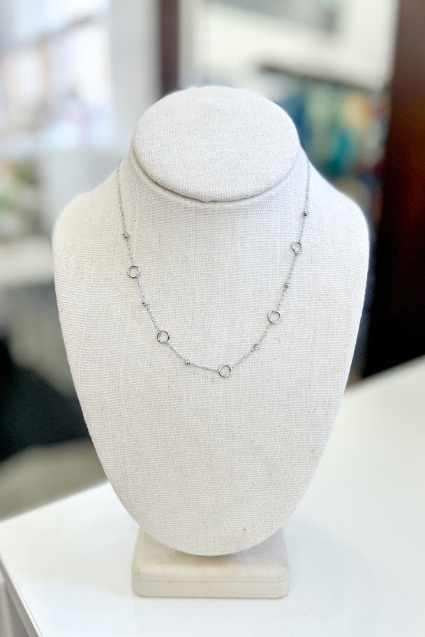 Metal Round Station Necklace