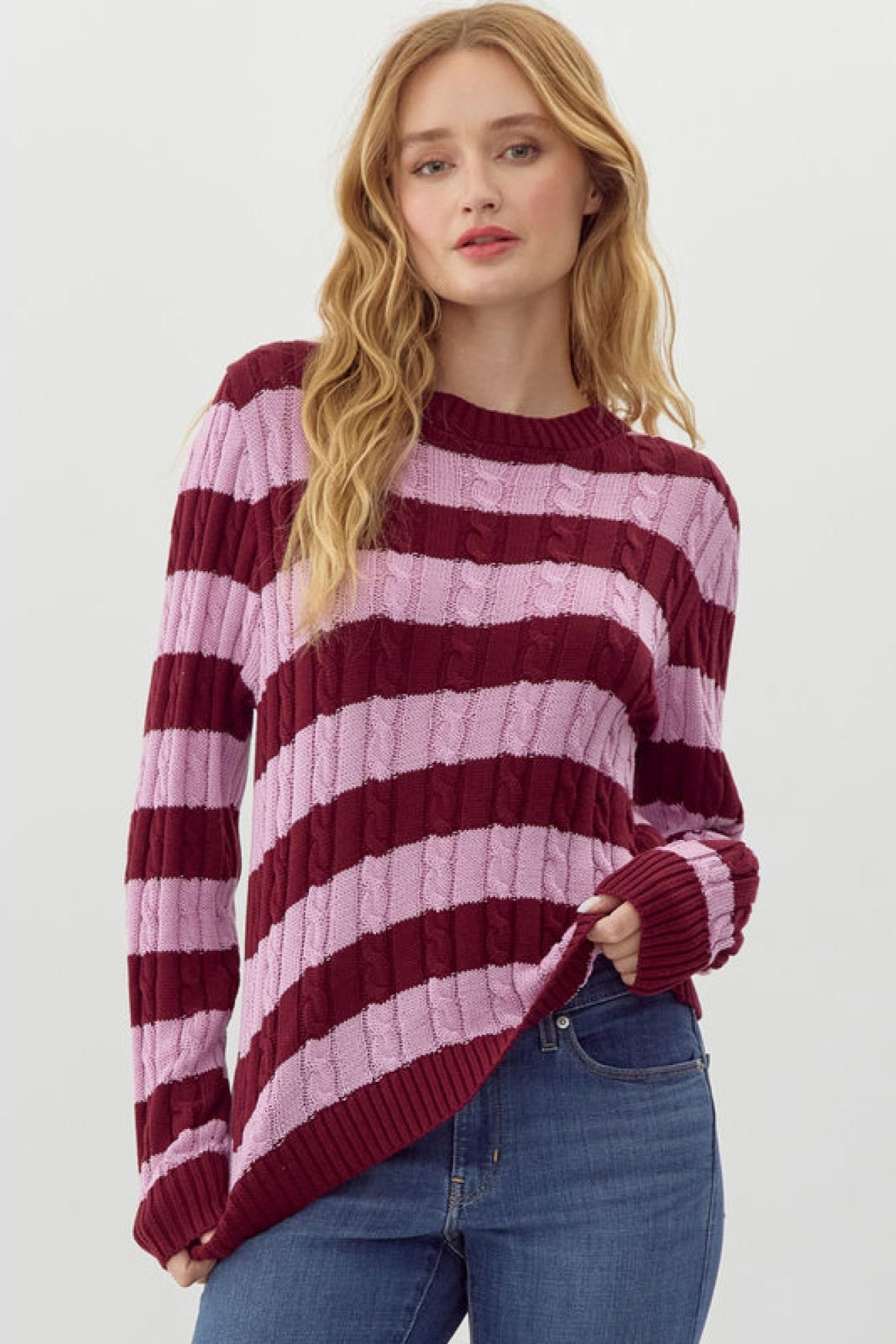 Staying Together Striped Sweater