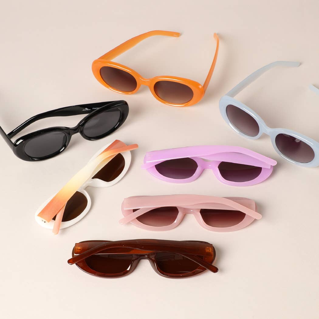 Rounded Bold Frame Sunglasses