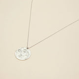 Hammered Round Charm Necklace