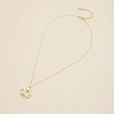 Hammered Round Charm Necklace