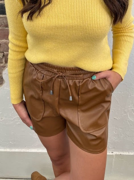 Forget Me Not Leather Shorts